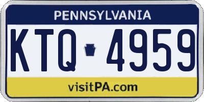 PA license plate KTQ4959