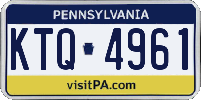 PA license plate KTQ4961