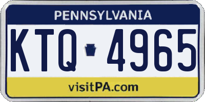 PA license plate KTQ4965