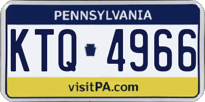 PA license plate KTQ4966