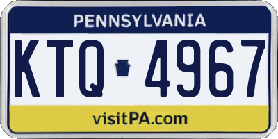 PA license plate KTQ4967