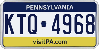 PA license plate KTQ4968