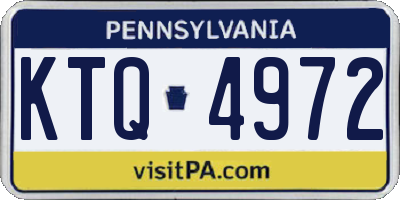 PA license plate KTQ4972