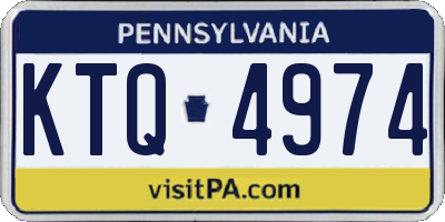 PA license plate KTQ4974