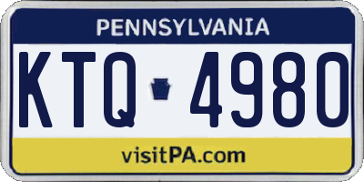 PA license plate KTQ4980
