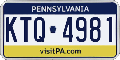 PA license plate KTQ4981