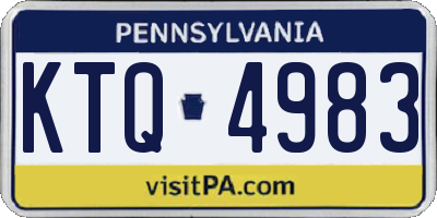 PA license plate KTQ4983