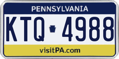 PA license plate KTQ4988