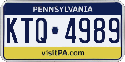 PA license plate KTQ4989