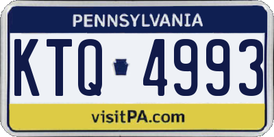PA license plate KTQ4993