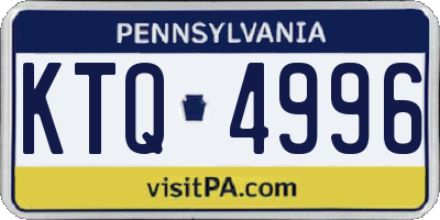 PA license plate KTQ4996
