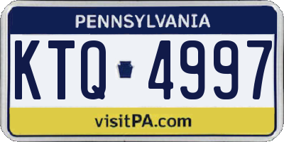 PA license plate KTQ4997