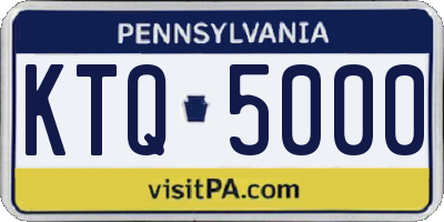 PA license plate KTQ5000