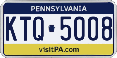 PA license plate KTQ5008
