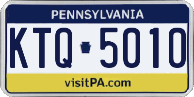 PA license plate KTQ5010