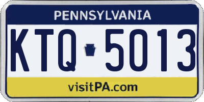 PA license plate KTQ5013