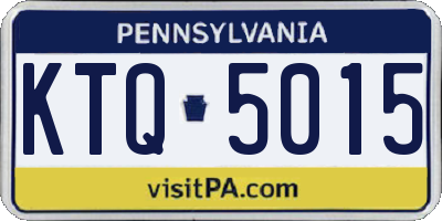 PA license plate KTQ5015