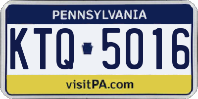 PA license plate KTQ5016