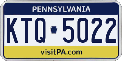 PA license plate KTQ5022