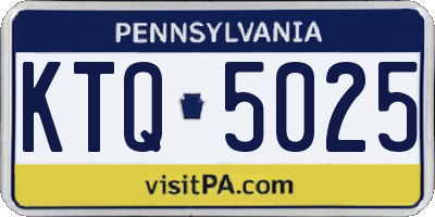 PA license plate KTQ5025