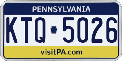 PA license plate KTQ5026