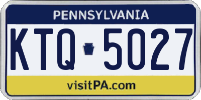 PA license plate KTQ5027