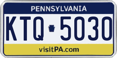 PA license plate KTQ5030