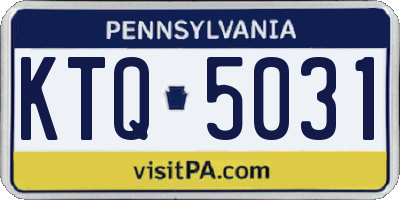 PA license plate KTQ5031