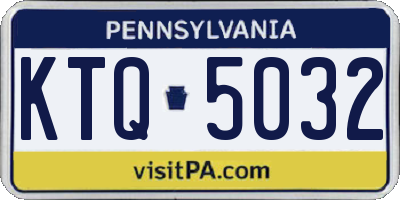 PA license plate KTQ5032