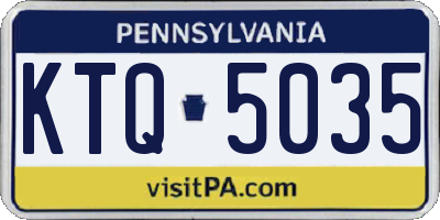 PA license plate KTQ5035