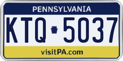 PA license plate KTQ5037