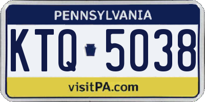 PA license plate KTQ5038