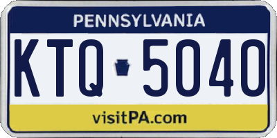PA license plate KTQ5040