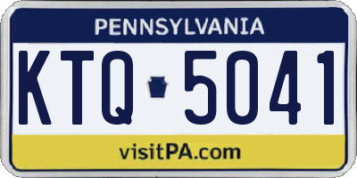 PA license plate KTQ5041