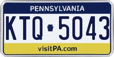 PA license plate KTQ5043