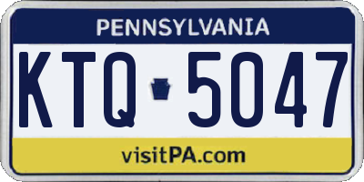 PA license plate KTQ5047