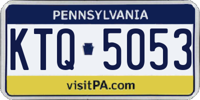 PA license plate KTQ5053