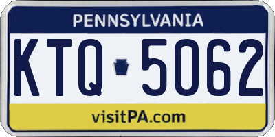 PA license plate KTQ5062