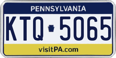 PA license plate KTQ5065