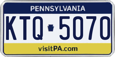 PA license plate KTQ5070
