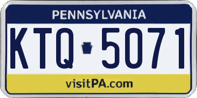 PA license plate KTQ5071