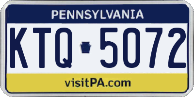 PA license plate KTQ5072