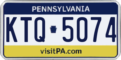 PA license plate KTQ5074