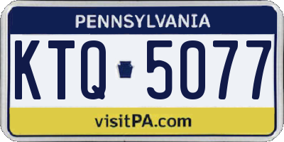 PA license plate KTQ5077