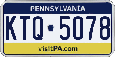 PA license plate KTQ5078