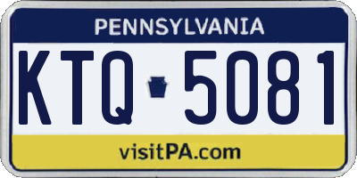 PA license plate KTQ5081