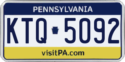 PA license plate KTQ5092