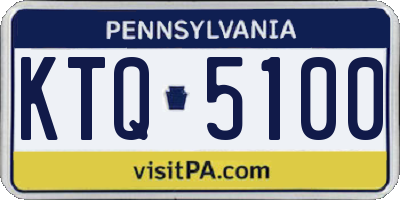 PA license plate KTQ5100