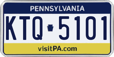 PA license plate KTQ5101