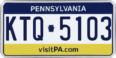 PA license plate KTQ5103